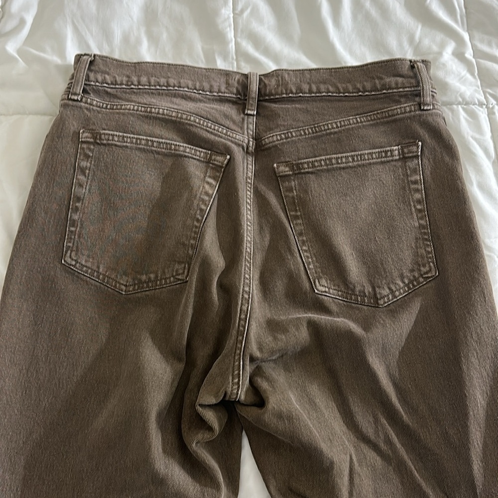 Abercrombie & Fitch, 90’s straight ultra high rise jean, BROWN - Picture 3 of 3